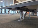 Steelcase White Bench Desk, 4-Person Workstation with Double Wave Top - 160cm - Image 6