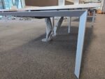 Steelcase White Bench Desk, 4-Person Workstation with Double Wave Top - 160cm - Image 7
