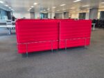 Vitra Alcove Cabin Booth - 4 Person Red Privacy Pod with White Power Table - Image 5