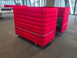 Vitra Alcove Cabin Booth - 4 Person Red Privacy Pod with White Power Table - Image 6