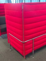 Vitra Alcove Cabin Booth - 4 Person Red Privacy Pod with White Power Table - Image 7