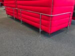 Vitra Alcove Cabin Booth - 4 Person Red Privacy Pod with White Power Table - Image 14
