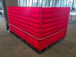 Vitra Alcove Cabin Booth - 4 Person Red Privacy Pod with White Power Table - Image 15