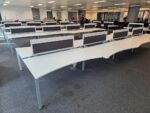 Steelcase 8-Person Desk - Bench with Double Wave White Top and Screens - 160cm - Image 7