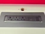 Vitra Alcove Cabin Booth - 4 Person Red Privacy Pod with White Power Table - Image 23