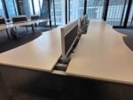 Steelcase 8-Person Desk - Bench with Double Wave White Top and Screens - 160cm - Image 8