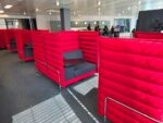 Vitra Alcove Work Booth - 1 Person Red High Back Pod with Desk and Storage - Image 5