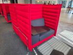 Vitra Alcove Work Booth - 1 Person Red High Back Pod with Desk and Storage - Image 6