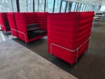 Vitra Alcove Work Booth - 1 Person Red High Back Pod with Desk and Storage - Image 8