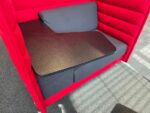 Vitra Alcove Work Booth - 1 Person Red High Back Pod with Desk and Storage - Image 9