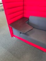 Vitra Alcove Work Booth - 1 Person Red High Back Pod with Desk and Storage - Image 10