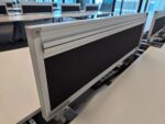 Steelcase 8-Person Desk - Bench with Double Wave White Top and Screens - 160cm - Image 9