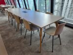 10 Person Meeting Table with Vitra HAL Meeting Chairs - 320cm Top With Power